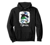 Half Scottish Half Cymru Welsh Girl Wales Womens Pullover Hoodie