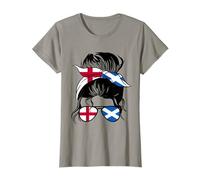 Half Scottish Half English Mix England and Scotland Roots T-Shirt