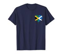 Half Scottish Half Jamaican A Small Jamaica Scotland Flag T-Shirt