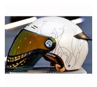 Half-Shell Helmet Motorcycle Helmet with Goggles ECE-Approved Open-Face Helmet Scooter Helmet Moped Helmet Vintage Four-Season Helmet A1,One size