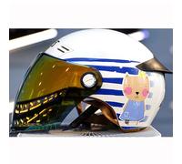 Half-Shell Helmet Motorcycle Helmet with Goggles ECE-Approved Open-Face Helmet Scooter Helmet Moped Helmet Vintage Four-Season Helmet F1,One size