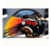 Half Shell Helmet with ECE Retro Motorcycle Open Face Helmet Chopper Helmet with Sun Visor for Adults Men and Women Cruiser Moped Scooter ATV K4,XL60~61CM