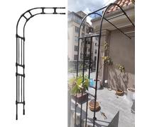Half-Side Metal Garden Arch, Heavy-Duty Garden Trellis Arch Arbor for Rose Climbing Plant Wedding Flower Decoration