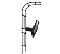 Half Sided Arch Against the Wall Garden Arch Trellis for Flower, Climbing Vine Vegetable, Fruit, Home Yard and Lawn, Garden Arch Trellis (black)7.87ft High(A2)