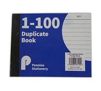 Half Size Duplicate Receipt Book Numbered Cash 1 - 100 Pages Pad Carbon Invoice