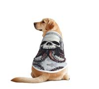 Half Skull, Half face Dog Shirt Vest Dog Clothes- Breathable Cooling for Big Dogs, Sun Protection Comfort Wear for Golden Retriever, Husky, Alaska Outdoor Activities 4X-Large