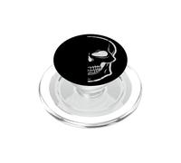 Half Skull Illustration | Minimal Gothic Skull Art PopSockets PopGrip for MagSafe