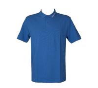 Half sleeve men's polo shirt with collar and pique buttons with embroidered logo