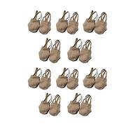 Half Sole Dance Shoe Rhythmic Gymnastics Toe Shoes Half Knitted Socks Ballroom Art Accessories Ginastica Elastic Dance Protection(10Pair,XS)