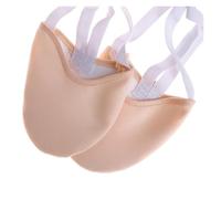 Half Sole Dance Shoes Beige Half-Length Rhythmic Gymnastic Shoes with Pig Skin Sole Dancing Dance Roupa Ginastica for Girls Dance Shoes for Performance(40)