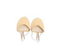 Half Sole Dance Shoes Microfiber Half Sole Lyrical Turning Pointe Gymnastics Shoes, Ideal for Rhythmic Routines for Ballet(S) Nude