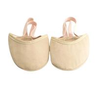 Half Sole Dance Shoes Rhythmic Gymnastic Shoes Elastic Half Microfiber Belly Dance Women Ballet(34) Beige