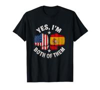 Half Spanish Half American Flag 1/2 Mixed USA Spain Espana T-Shirt