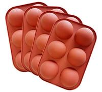 Half Sphere Silicone Mould Large 6-Cavity Chocolate Ball Mould Baking Mold for Making Cake, Jelly, Dome