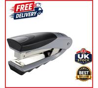 Half Strip Stapler 25 Sheet Capacity Silver/Black Metal for Office/Home Use