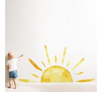 ( '' '') Half Sun Wall Decal Extra Large Boho Sun Wall Decals Peel and Stick Removable Sunshine Wall Stickers for Bedroom Decor Nursery Decor Playroom Decor
