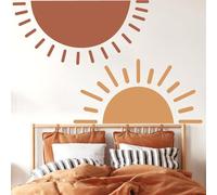 Half Sun Wall Decal Large Wall Decal Sunshine Wall Stickers Baby Room Walls Art Decals Sun Decals for Walls Sunrise Sticker Peel and Stick Headboard Vinyl Decals for Nursery Kids Bedroom Playroom