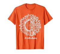 Half Sunflower Choose Kindness Courage Inclusion Peace Unity T-Shirt