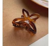 Half-tied hair clip, female back head, butterfly grab, shark, broken hairpin, hair jewelry (coffee color)