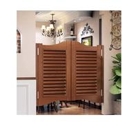 Half-Waist Swing Door，Louvered Interior Swinging Doors Solid Wood Saloon Door with Hinges，Pine Saloon Doors Interior Door,Entrance Counter，for Doorway Partition Door(A,W120xH120cm(47.24x47.24in))
