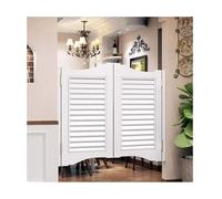 Half-Waist Swing Door，Louvered Interior Swinging Doors Solid Wood Saloon Door with Hinges，Pine Saloon Doors Interior Door,Entrance Counter，for Doorway Partition Door(B,W120xH100cm(47.24x39.37in))