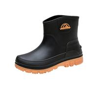 Half Wellies for Women Waterproof Boots Gardening Shoes Road Wolf Boots Men's Rain Water Shoes Top Rubber Casual Fashion Outdoor Work Fishing Car Wash Kitchen Non Slip Overshoes Rain 13 Wide Yellow