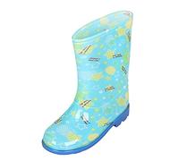 Half Wellies for Women Womens Waterproof Boots Ladies Garden Shoes Rain Shoes Women Size 11 Toddler Rain Boots Baby Short for Toddler Easy Lightweight Sock Booties (Light Blue,2)