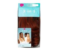 Half Wig Long Wavy Style 24" - Heat Resistant Synthetic Hair Half Wig & Ponytail, Clip-In Drawstring Wig with Headband, Easy Wear Protective Style (4)
