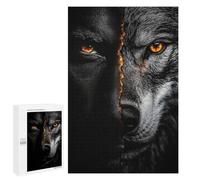 Half Wolf Half Human - Jigsaw Puzzle for Adults, 1000 PCS, Birthday Gift - for Shared Table Time