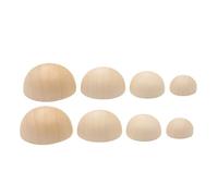 Half Wood Beads, 100pcs Unfinished Wooden Half Balls Split Beads Craft Home Decor Art Projects 12mm 15mm(12MM)