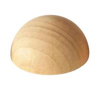 Half Wooden Ball for Crafts, Solid Wood, Decorative, Unfinished Furniture Accessory, Semi-Circle Pottery Tool, Multi, 15cm