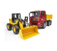 Half Yard Bruder Man Set Dumper Truck & Digger 1:16, Model 02752, for