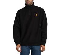 Carhartt WIP - Loose sweatshirt - Half Zip American Script Sweat Black for Men - Size XL Black XL