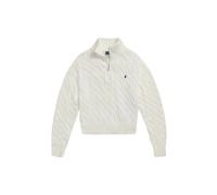 Polo Ralph Lauren Womens Polo Ralph Lauren Funnel-Neck Cable-Knit Cotton Jumper White XL