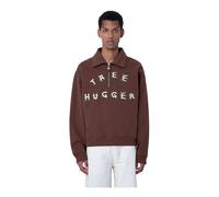 Half-Zip Collared Sweatshirt, male, STORY mfg., Zip-throughs, Brown, M, Sweatshirts & Hoodies M