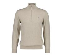 Half-zip cotton jumper Gant Classic Beige L