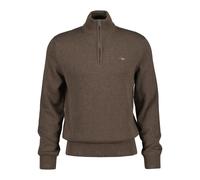 Half-zip cotton knit jumper Gant Marron XL