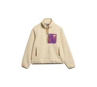 Superdry Vintage Retro Half Zip Sweatshirt Beige S Woman