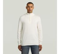 Half Zip Knitted Sweater - Beige - Men XL