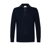 Half Zip Navy Pullover Jumper - male - Profuomo - Turtlenecks - Blue - XL - Knitwear XL