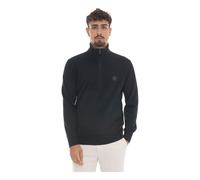 Half Zip Pullover with Logo Detail - male - Boss - Turtlenecks - Blue - 2XL - Knitwear 2XL