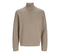 Jack & Jones Milano Stitch Half Zip Sweater Grey XS Men