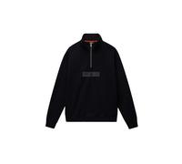 Half Zip Sweatshirt in French Terry Napapijri Box Logo Noir 2XL