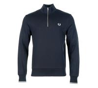 Fred Perry Mens Quarter Zip Sweatshirt - Colour: 608 NAVY - Size: Large