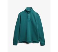 Half zip sweatshirt Superdry Cotton Classic Pique Henley Green L