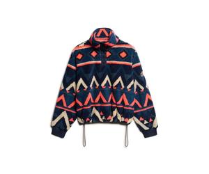 Half zip sweatshirt woman Superdry Super Soft Bleu L