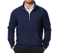 Half Zip Sweatshirts For Men Uk Quarter Zip Sweatshirt Men With Pockets Warm Casual Long Sleeve Sports Comfort Plain Pullovers Long Sleeve Slim Fit Sweatshirt Stand Collar Sweatshirts