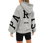 Half Zip Up Sweatshirt Women Women's Jacket Women Fleece Jacket Zip Up Hoodie Y2K Oversized Long Sleeve for Women Hiking Sweatshirt Y2K Clothing Women Plus Size Sweatshirt Grey Graphic Hoodie