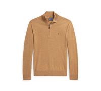 Half Zip-Up Wool Jumper Brown
