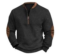 Half Zipper Cardigan Men - 1/4 Zip Jumper Mens Cotton Crew Neck Knitted Pullover Sweater Casual Winter Warm Sweater Long Sleeve 1/4 Zip Jumper Lightweight Jumpers Loose Fit Knitwear